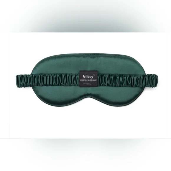 Blissy Silk Sleep Masks 100% Pure Muleberry Silk EMERALD BNWB - Picture 2 of 10